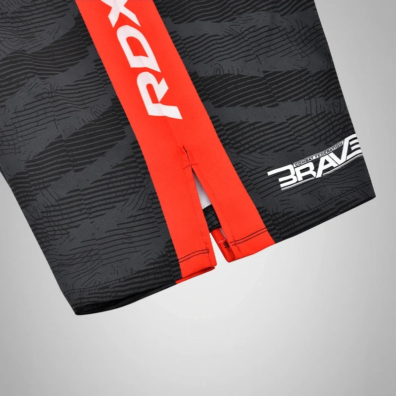 RDX Brave MMA Shorts B1#color_red