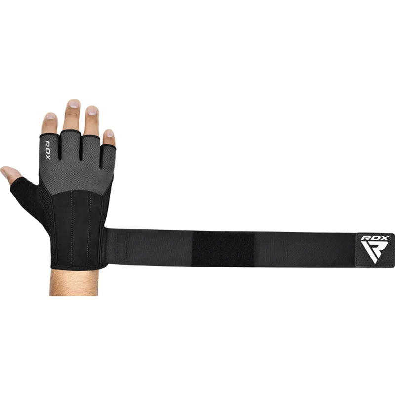 RDX W3 Gym Weight Lifting Gloves V3#color_grey