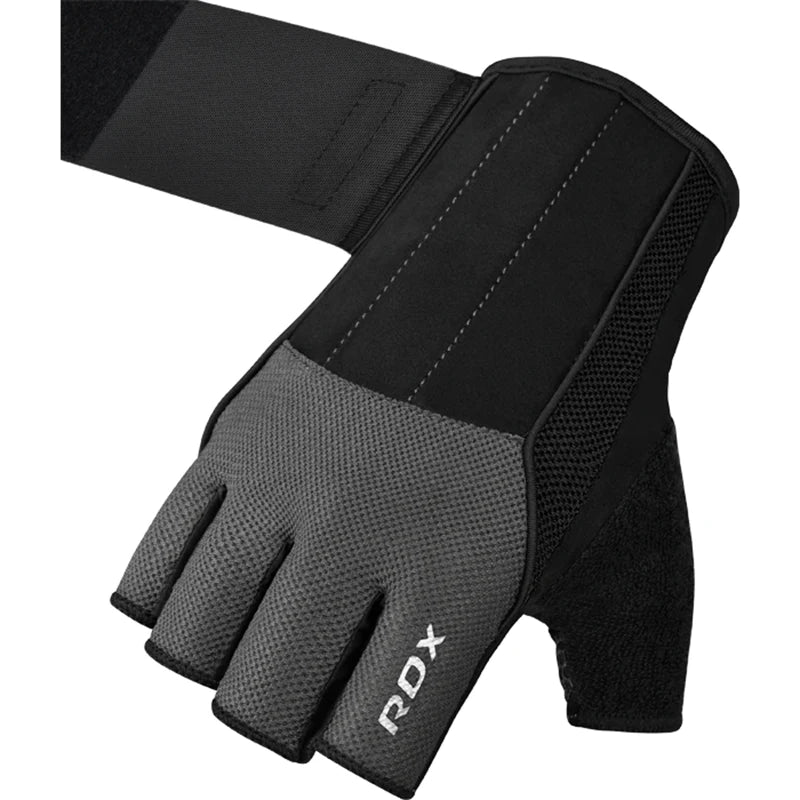 RDX W3 Gym Weight Lifting Gloves V3#color_grey