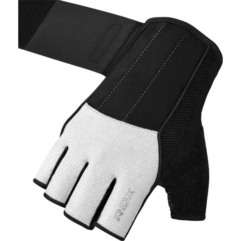RDX W3 Gym Weight Lifting Gloves V3#color_white