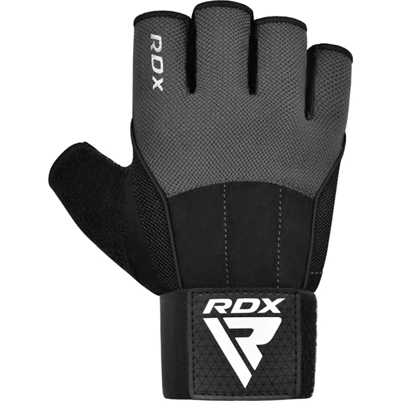 RDX W3 Gym Weight Lifting Gloves V3#color_grey