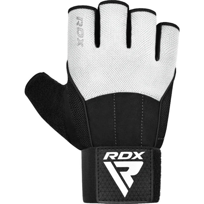 RDX W3 Gym Weight Lifting Gloves V3#color_white