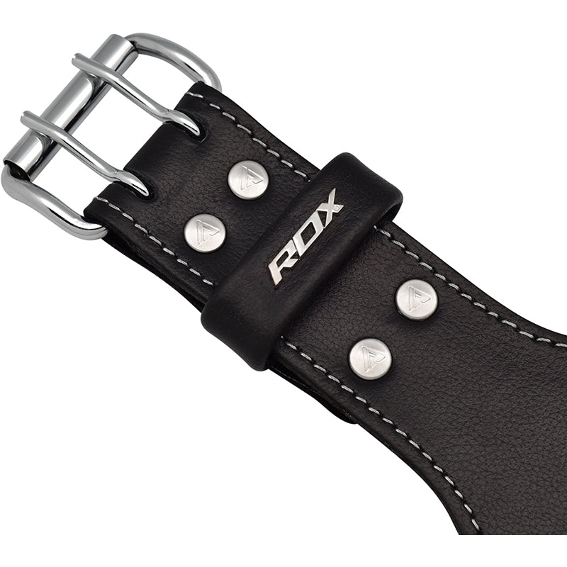 RDX 4 Inch Leather Gym Belt