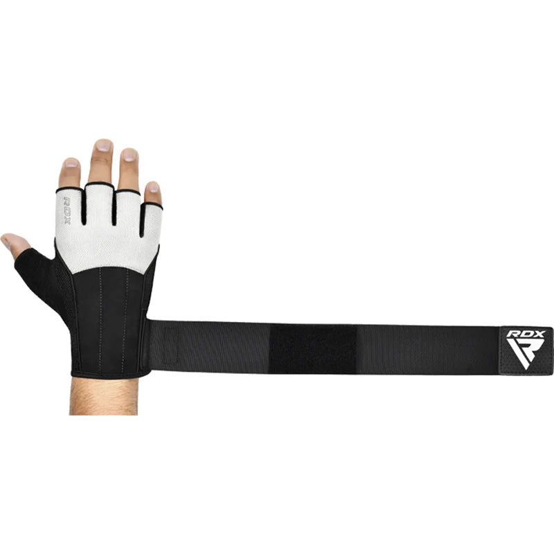 RDX W3 Gym Weight Lifting Gloves V3#color_white