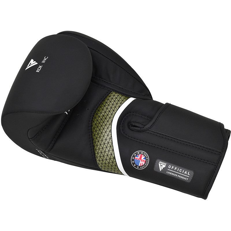 RDX T-17 BOXING GLOVES AURA PLUS#color_army-green