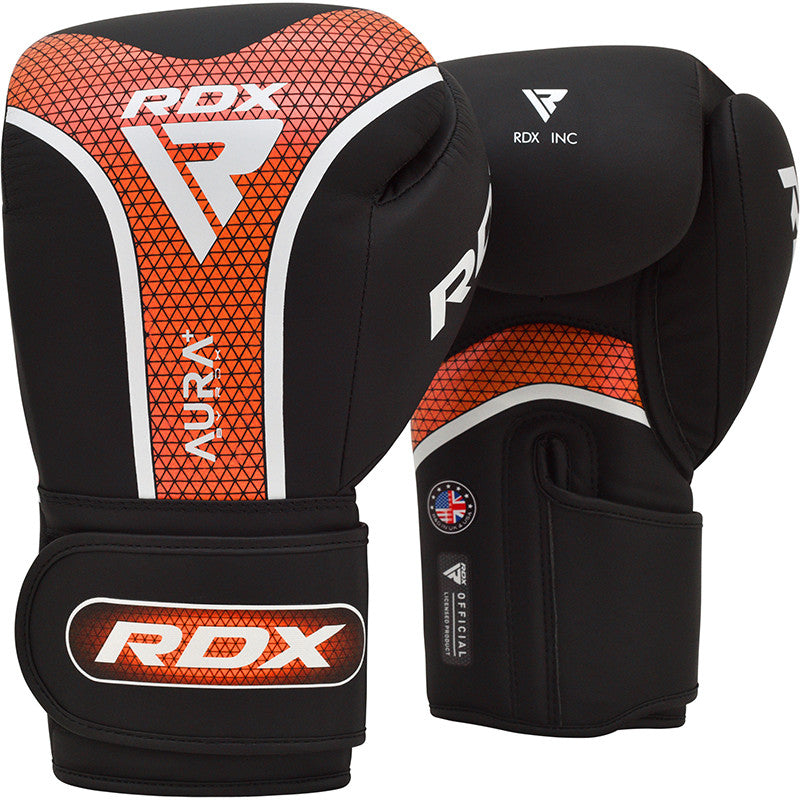 RDX T-17 BOXING GLOVES AURA PLUS#color_orange