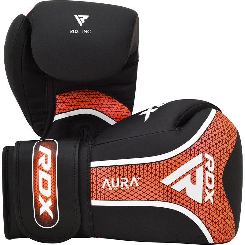 RDX T-17 BOXING GLOVES AURA PLUS#color_orange