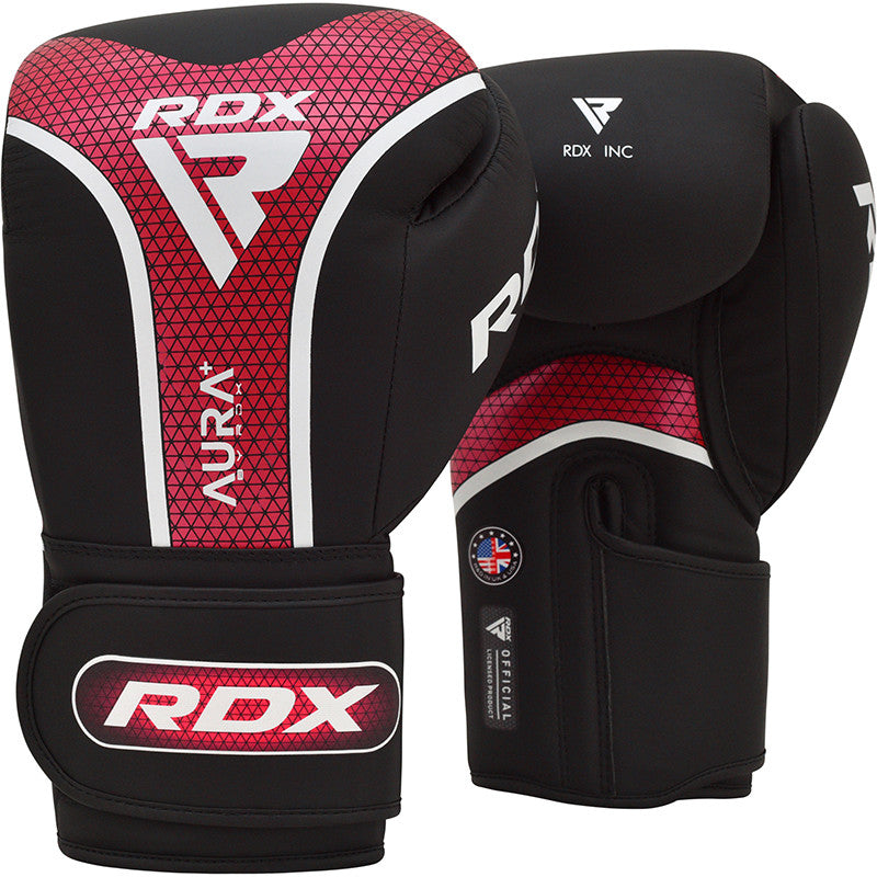 RDX T-17 BOXING GLOVES AURA PLUS#color_redblack