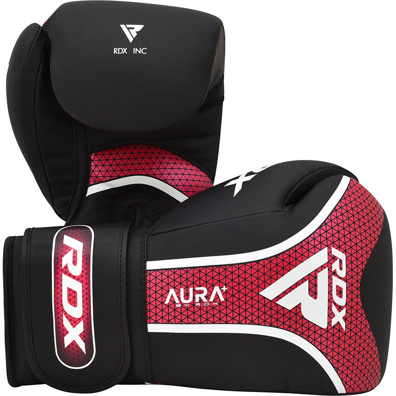 RDX T-17 BOXING GLOVES AURA PLUS#color_redblack