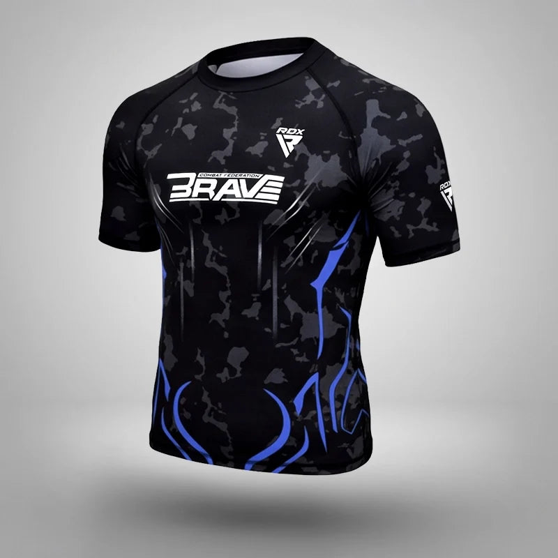 Compression Rash Guard B4#color_blue