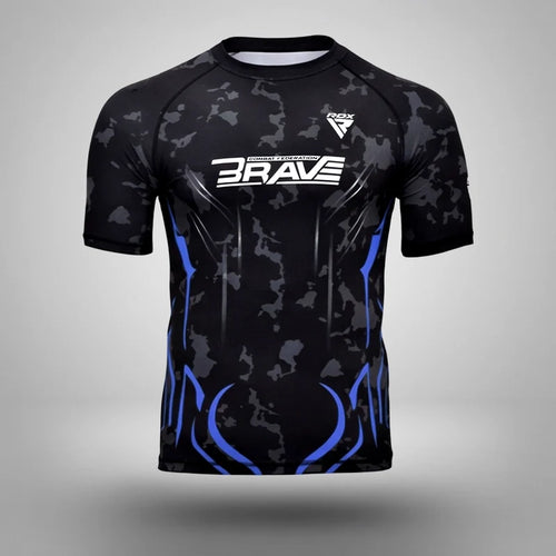 Compression Rash Guard B4#color_blue