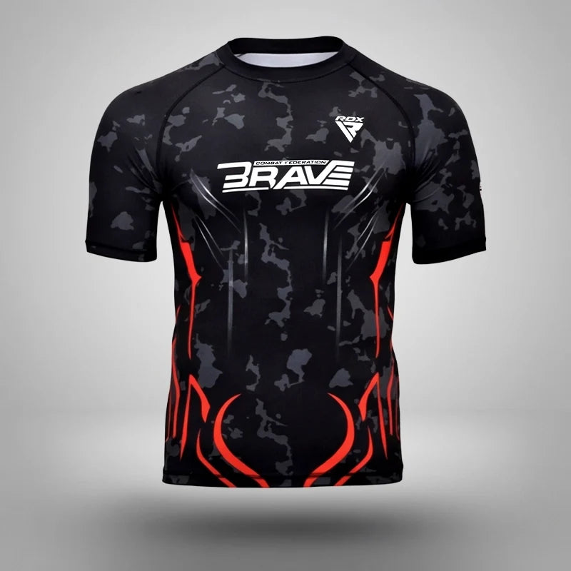 Compression Rash Guard B4#color_red