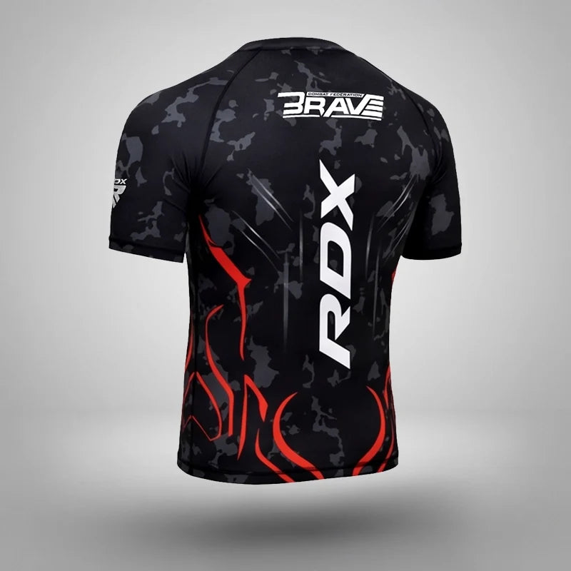 Compression Rash Guard B4#color_red