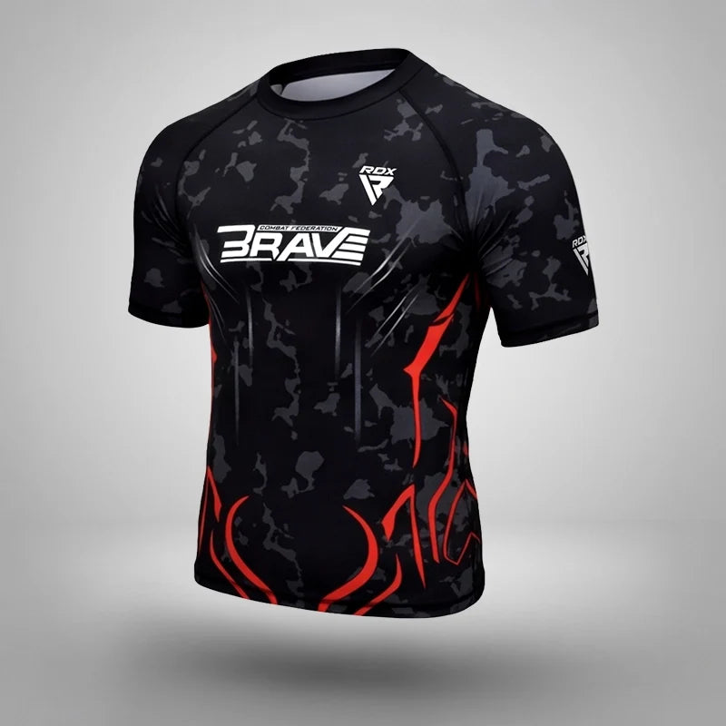 Compression Rash Guard B4#color_red