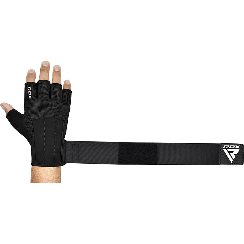 RDX W3 Gym Weight Lifting Gloves V3#color_black