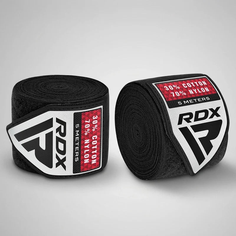 RDX Hand Wraps Combine Black Combo Plus 5 Meter