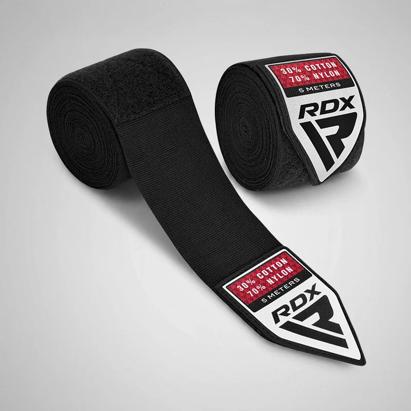 RDX Hand Wraps Combine Black Combo Plus 5 Meter