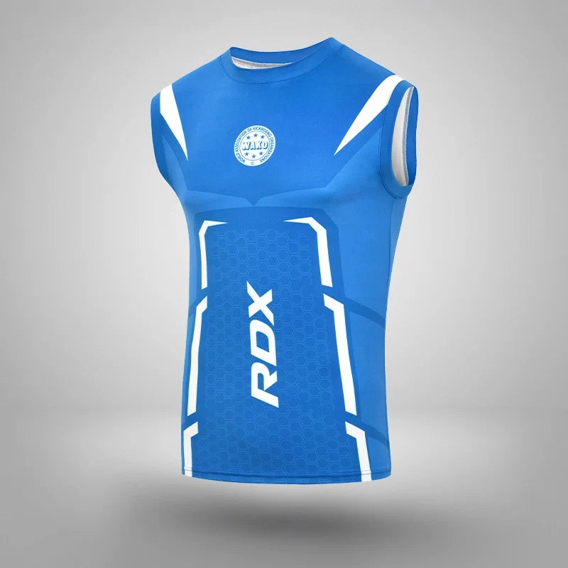 RDX Kick Light Uniform P3 Short/T-shirt Sleeveless#color_blue