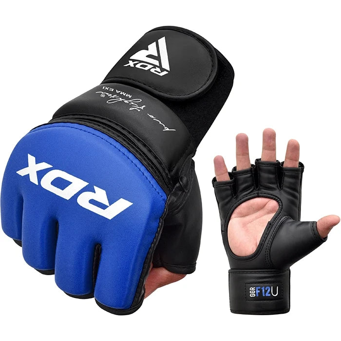 RDX GGR F-12 PLUS MMA Grappling Gloves#color_blue