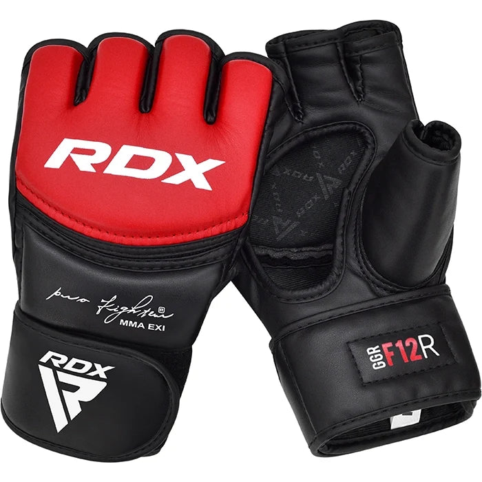 RDX GGR F-12 PLUS MMA Grappling Gloves#color_red