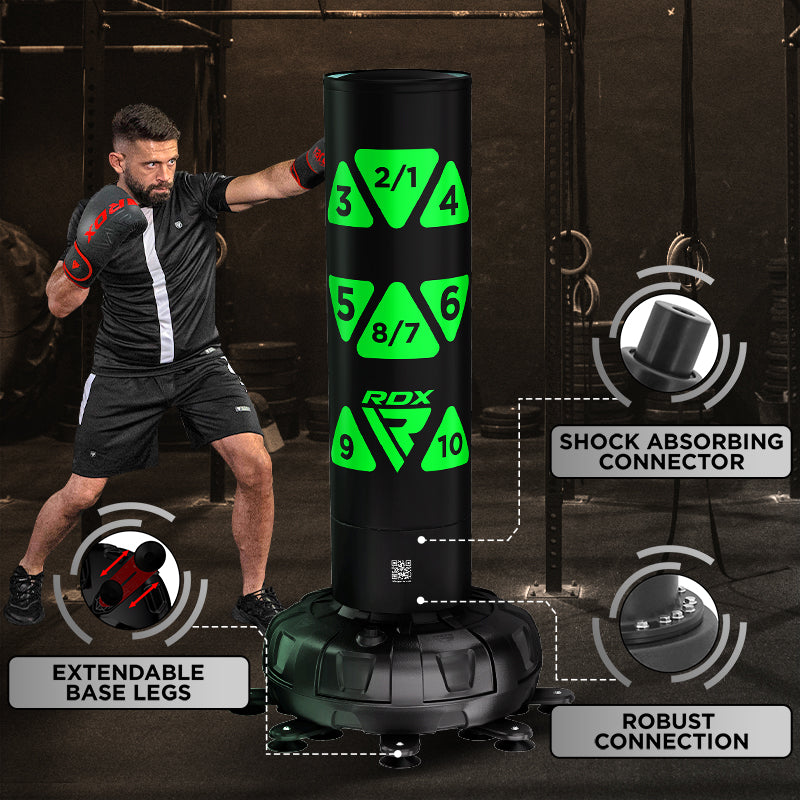 RDX FREE-STANDING ADULT PUNCH BAG TARGET MEDIUM BAG 5FT#color_green