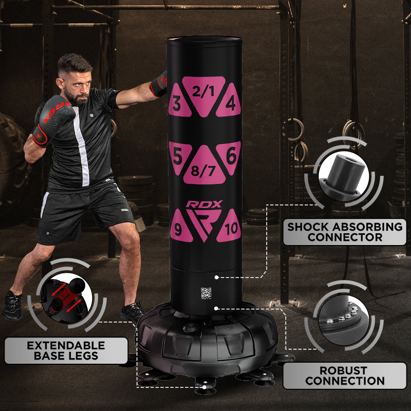 RDX FREE-STANDING ADULT PUNCH BAG TARGET MEDIUM BAG 5FT#color_pink