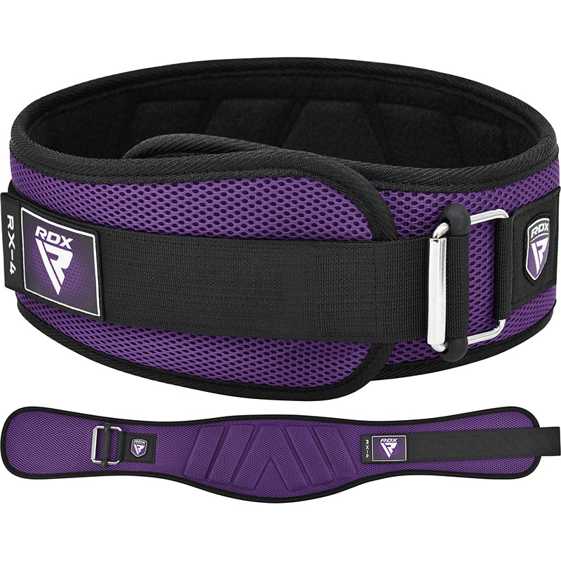 RDX RX4 Weightlifting Belt Purple-L #color_Purple