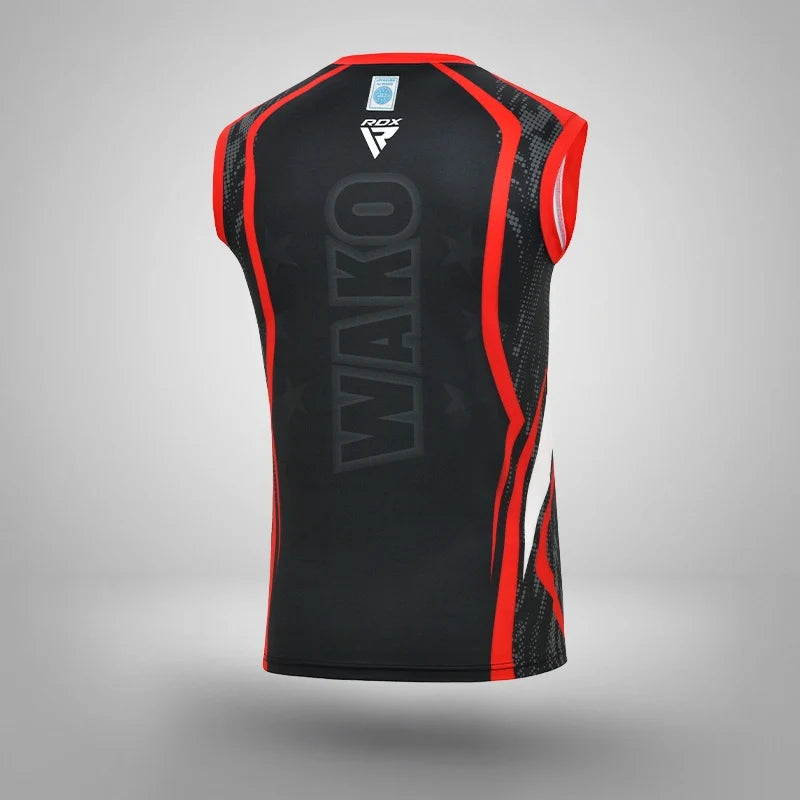 RDX Kick Light Uniform P2 Short/T-shirt Sleeveless#color_redblack