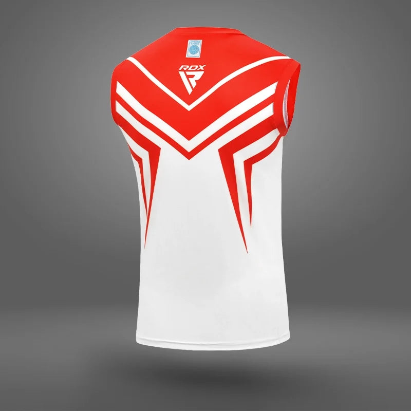 RDX Kick Light Uniform P2 Short/T-shirt Sleeveless#color_redwhite