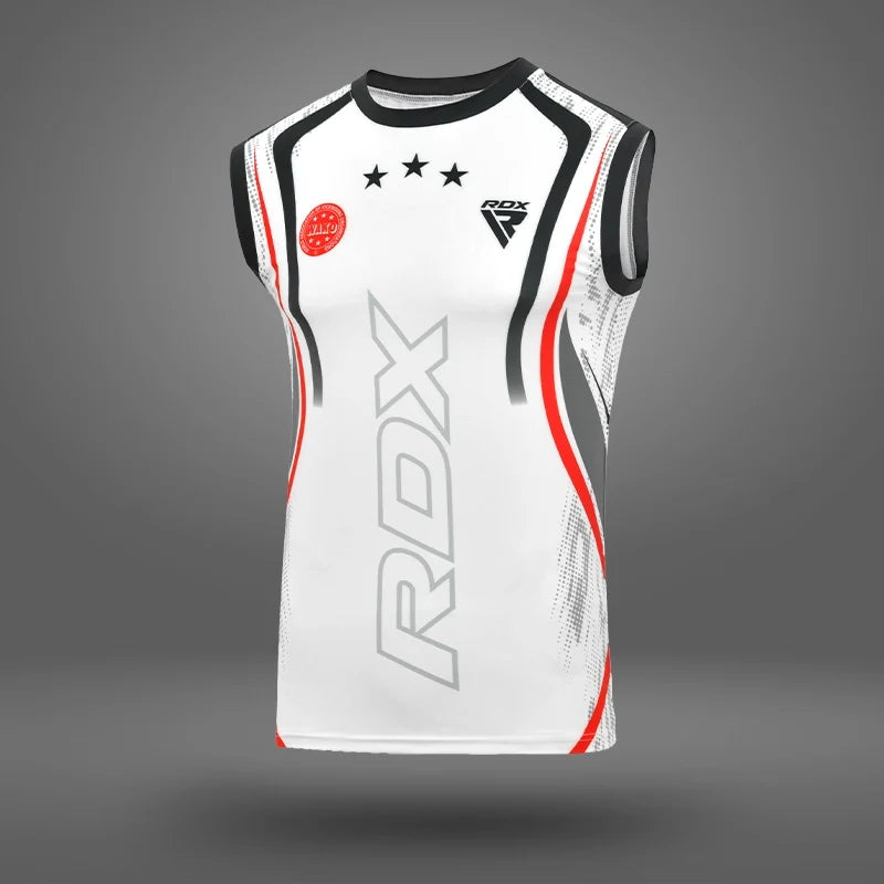 RDX Kick Light Uniform P2 Short/T-shirt Sleeveless#color_whiteblack