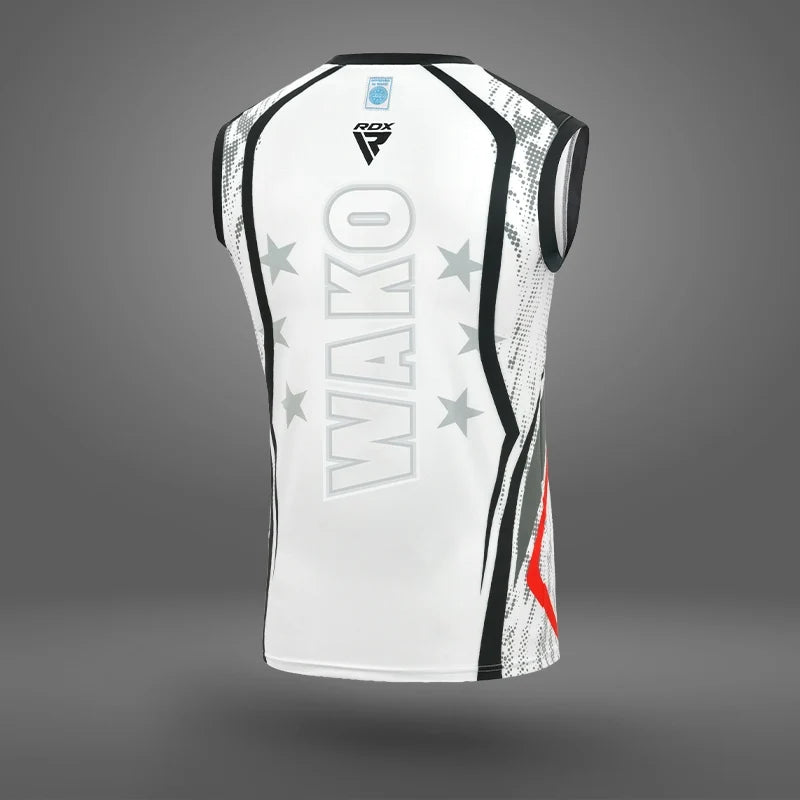 RDX Kick Light Uniform P2 Short/T-shirt Sleeveless#color_whiteblack