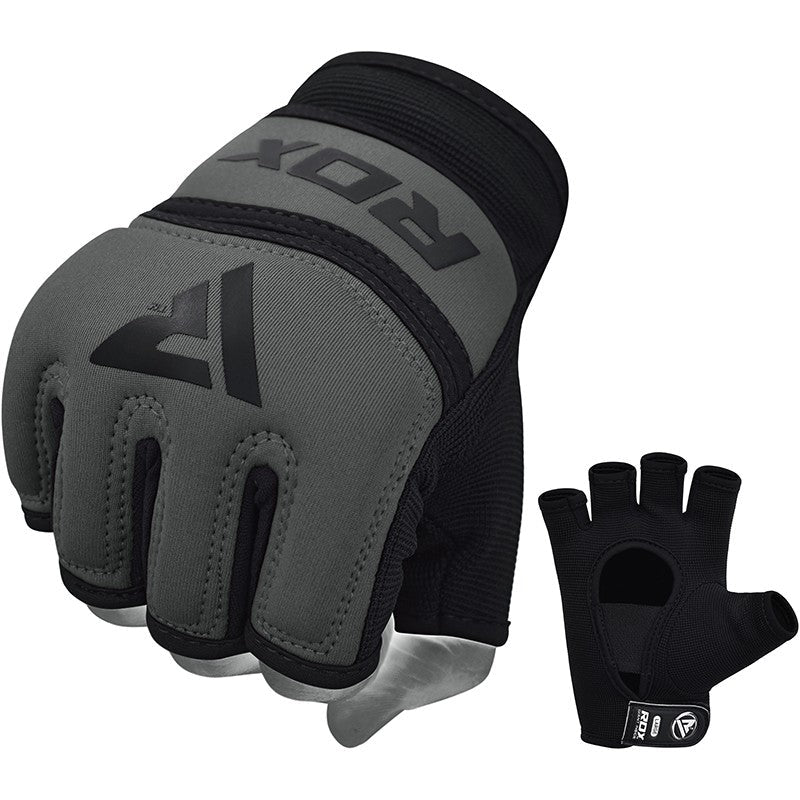 RDX X6 Gel Padded Boxing Inner Gloves#color_grey